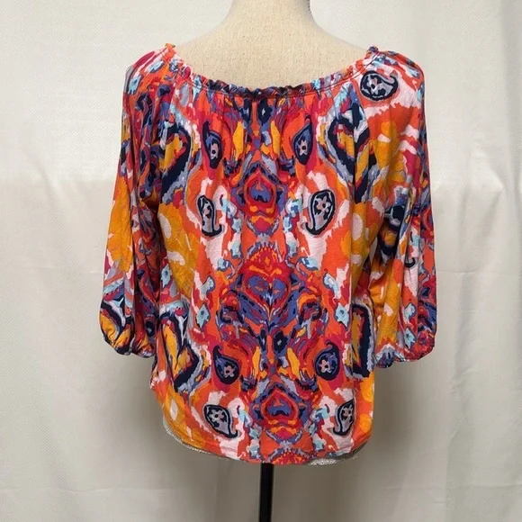 Tribal Vibrant Multicolor Women's Top - Picture 6 of 10